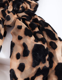 Brown Leopard Scrunchie Scarf - link has visual effect only