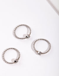 Surgical Steel Diamante Twist Nose Ring Pack - link has visual effect only