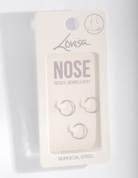 Surgical Steel Plain Nose Ring Pack - link has visual effect only