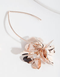 Rose Gold Pearl Flower Earrings - link has visual effect only