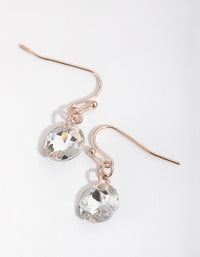 Rose Gold Open Circle Gem Necklace & Earrings - link has visual effect only