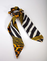 Mixed Animal Print Scarf Scrunchie - link has visual effect only