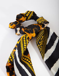 Mixed Animal Print Scarf Scrunchie - link has visual effect only