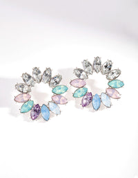 Mixed Pastel Stone Stud Earrings - link has visual effect only