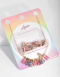 Kids Gold Glitter Make Your Own Necklace - link has visual effect only