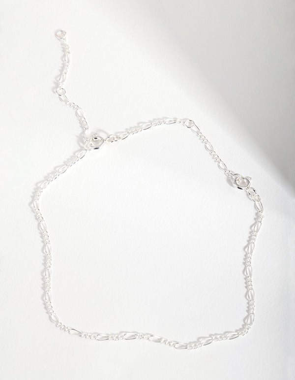 Sterling Silver Wide Chain Bracelet Anklet