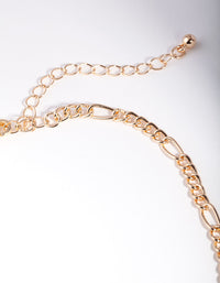 Gold Curb Chain Choker - link has visual effect only