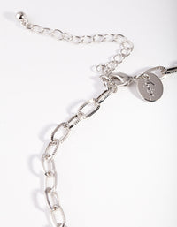 Silver Oval Link Choker - link has visual effect only