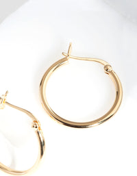 Gold Plated Sterling Silver Hoop Earrings - link has visual effect only