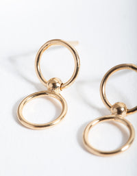 Gold Plated Sterling Silver Double Circle Earrings - link has visual effect only