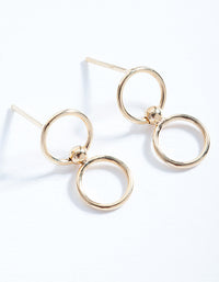 Gold Plated Sterling Silver Double Circle Earrings - link has visual effect only