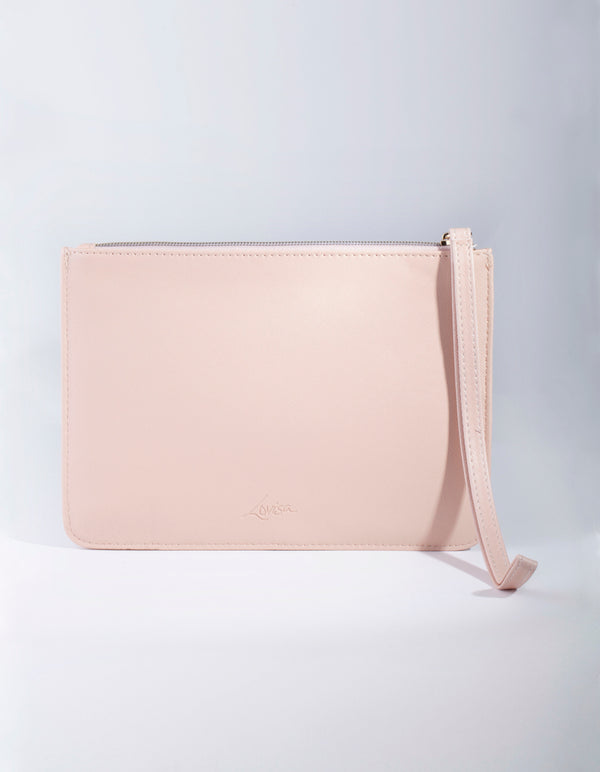 Blush Leatherette Clutch