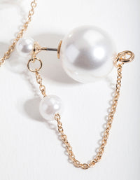 Pearl Front & Back Stud Earrings - link has visual effect only