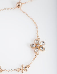 Daisy Stone Chain Toggle Bracelet - link has visual effect only