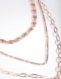 Rose Gold Triple Layered Teal Necklace - link has visual effect only