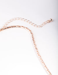 Rose Gold Wheat Chain Necklace - link has visual effect only