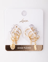 Gold Plated Mini Hoop Earring Pack - link has visual effect only