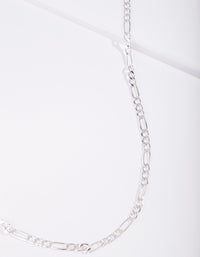 Silver Plated 60cm Figaro Chain Necklace - link has visual effect only