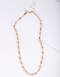 Gold Plated Twisted Long Necklace - link has visual effect only