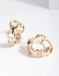 Gold Chain Huggie Earrings - link has visual effect only