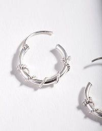 Sterling Silver Rope Twist Hoop Earrings - link has visual effect only