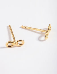 Sterling Silver Gold Plated Infinity Stud Earrings - link has visual effect only