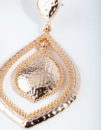 Gold Textured Teardrop Earrings - link has visual effect only