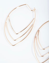 Gold Fine Wire Spear Hoop Earrings - link has visual effect only