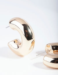 Gold Mini Chubby Hoop Earrings - link has visual effect only