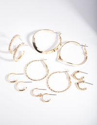 Gold Multi Choice Hoop Earring 6-Pack - link has visual effect only