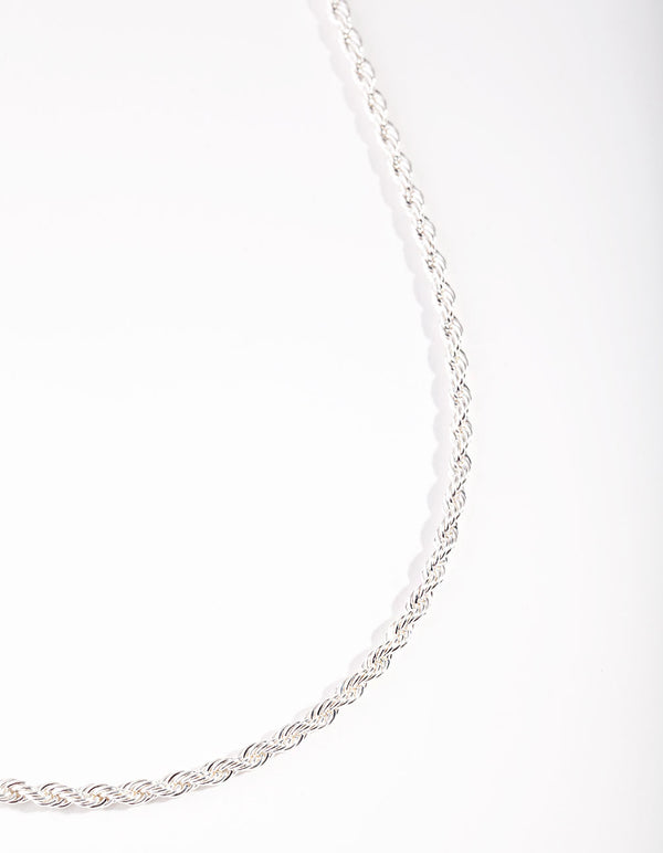 Silver Twisted Chain Necklace