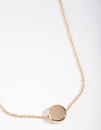 Gold Small Disc Necklace - link has visual effect only