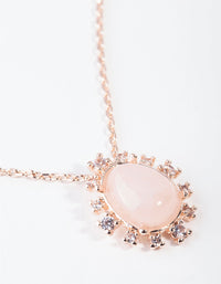 Boutique Rose Gold Small Semi-Precious Necklace - link has visual effect only