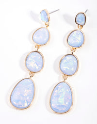 Gold Foil Stone Drop Earrings - link has visual effect only