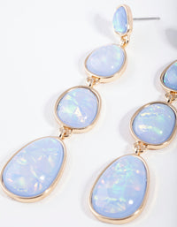 Gold Foil Stone Drop Earrings - link has visual effect only