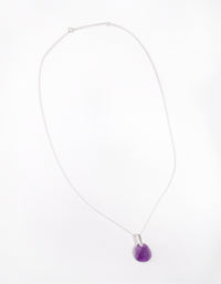 Sterling Silver Faceted Amethyst Pendant Necklace - link has visual effect only