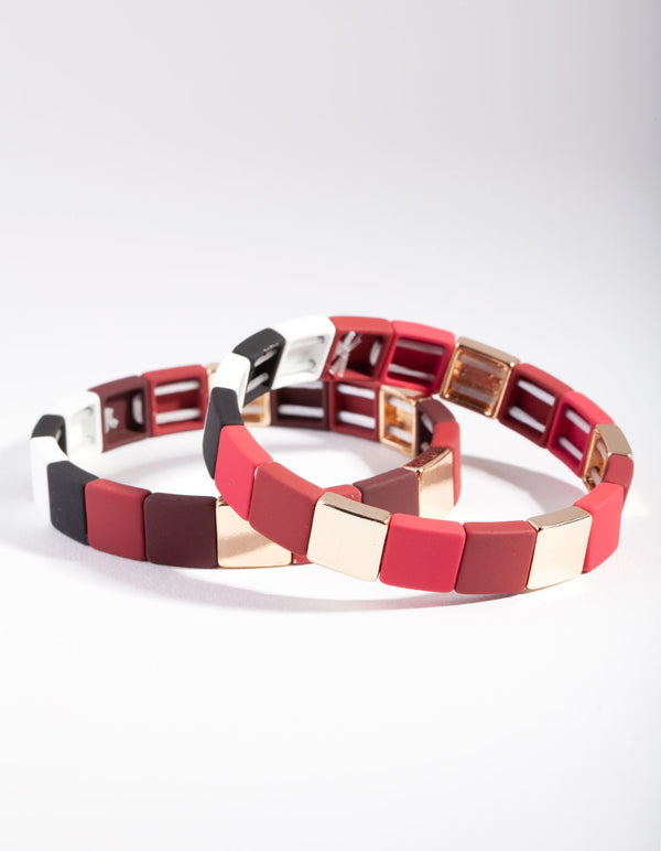 Square Metal Bracelet Pack