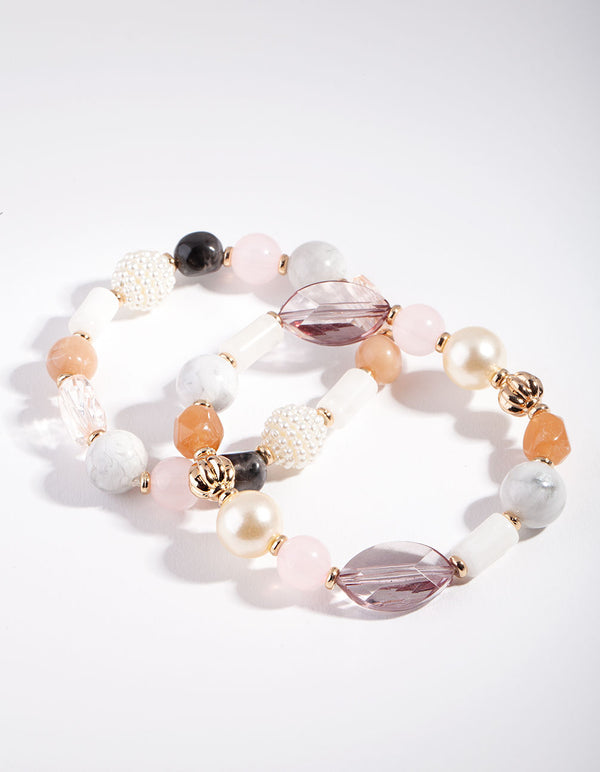 Pearl Multi Bead Bracelet Pack