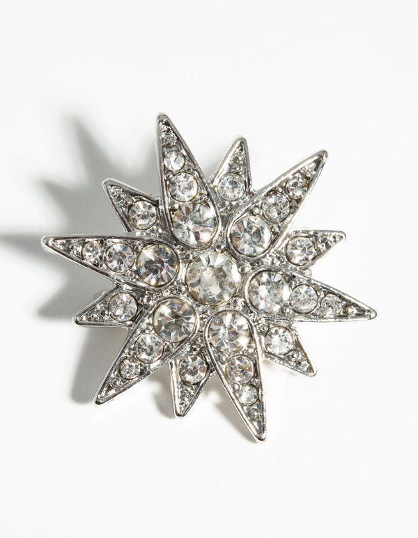 Silver Spiked Broach