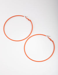 Matte Open Motor Medium Fine Hoop Earrings - link has visual effect only