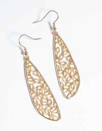 Gold Irregular Triangle Drop Earrings - link has visual effect only