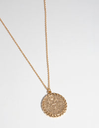 Gold Detailed Coin Drop Necklace - link has visual effect only