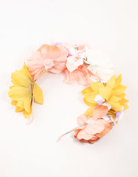 Multi Colour Large Flower Headband - link has visual effect only