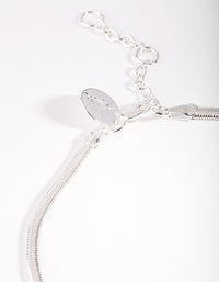 Silver Plated Snake Chain Anklet - link has visual effect only