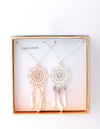 Mixed Metal Large Dreamcatcher Necklace Pack - link has visual effect only