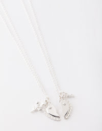 Silver Best Friend Half Heart Necklace Pack - link has visual effect only