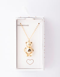 Gold Teddy Bear Necklace - link has visual effect only