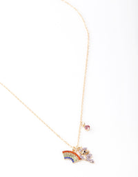 Gold Rainbow Diamante Necklace - link has visual effect only