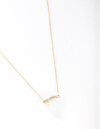 Gold Semi Precious Large Stone Necklace - link has visual effect only