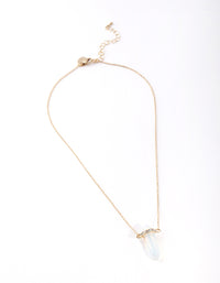 Gold Semi Precious Large Stone Necklace - link has visual effect only